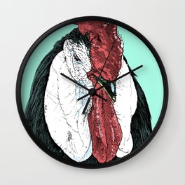 Rooster II Color Wall Clock
