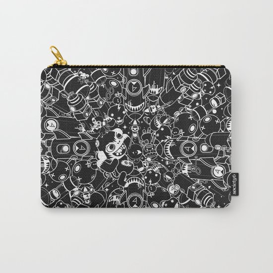 For Good For Evil - Black on White Carry-All Pouch
