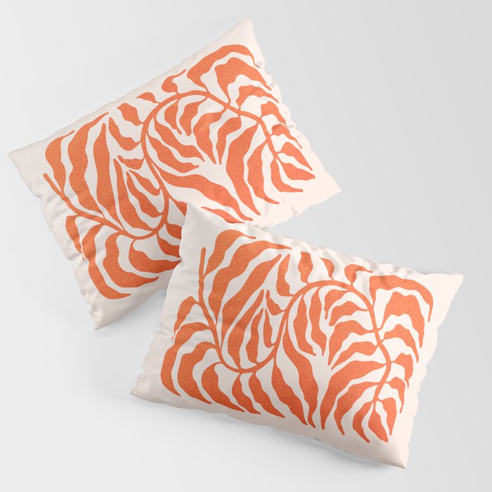 Funky Fern: Orange Peach Edition Pillow Sham