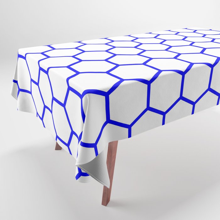 Honeycomb (Blue & White Pattern) Tablecloth