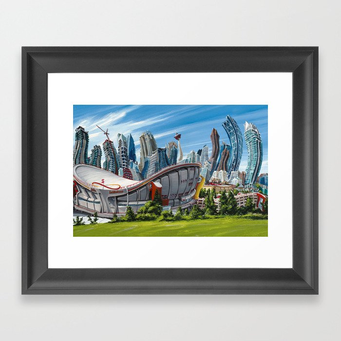 Downtown Calgary Skyline Framed Art Print