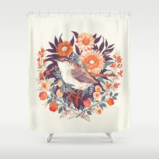 Wren Day Shower Curtain