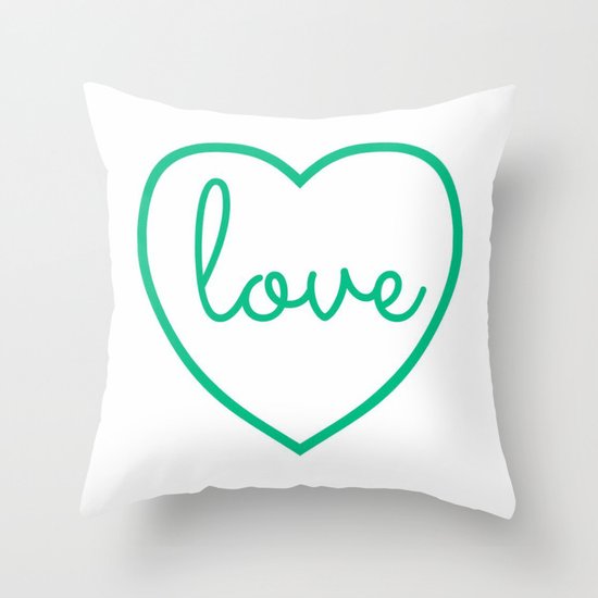 Mint Green Love Print Charming Home Decor Office Decor