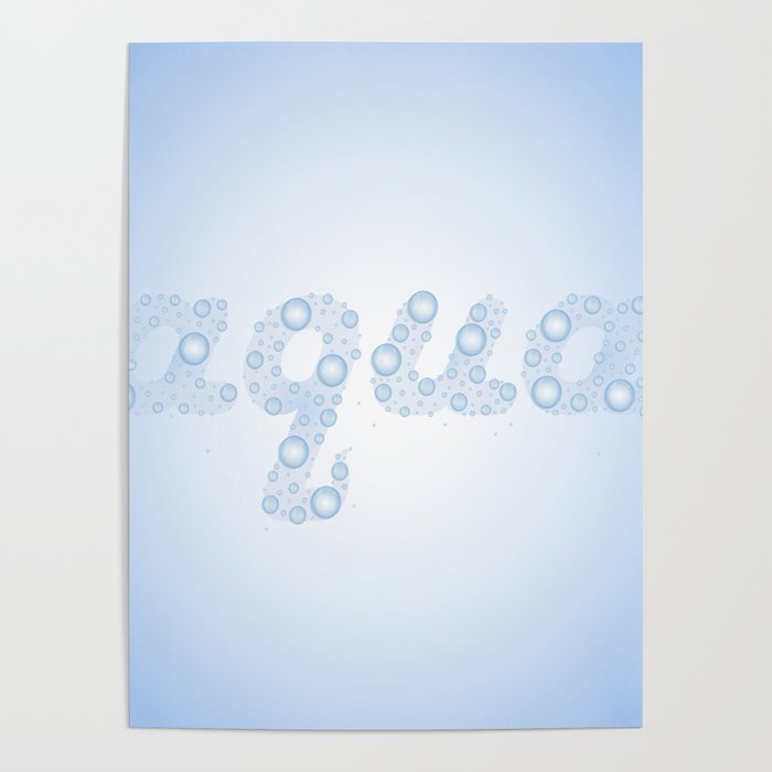 Water drops with background Poster