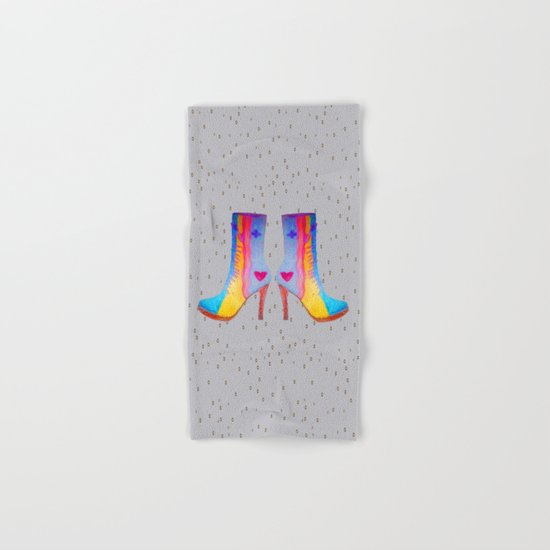 The Elisavet's Painted Boots | Kids painting |Fashion Design Hand & Bath Towel
