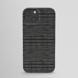 arrow stripes - cream on black iPhone Case