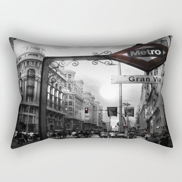 Gran Via-Madrid Rectangular Pillow