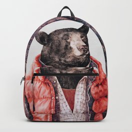 Black Bear Backpack | Bear, Woodlandnursery, Bigbear, Bearart, Woodlandbear, Animalsinclothes, Blackbear, Painting, Bears 