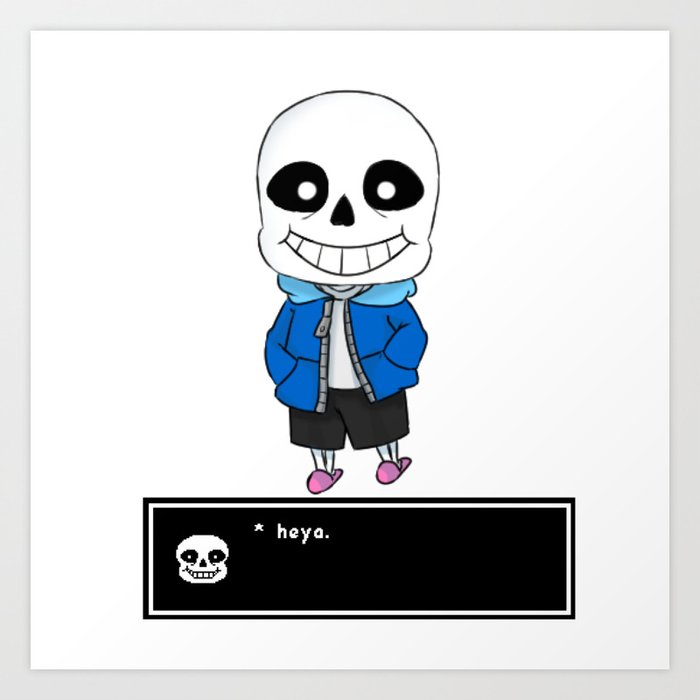 Sans V 1 Undertale Art Print By Alienitynera Society6