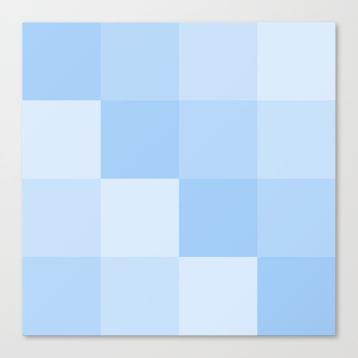 Four Shades Of Light Blue Square Canvas Print By Shelleyylstart Society6