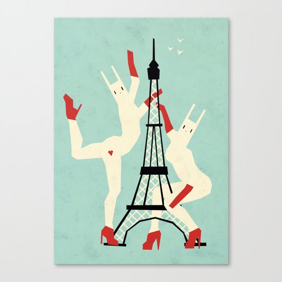 Paris bunnies Canvas Print