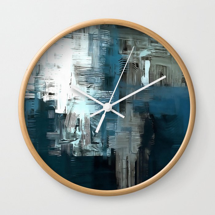Tiler's Notches Contemporary Abstract Art Wall Clock
