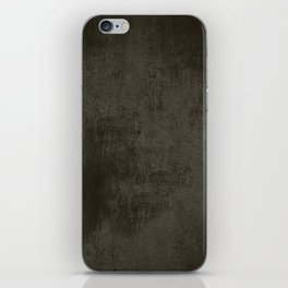 Dark brown rustic concrete iPhone Skin