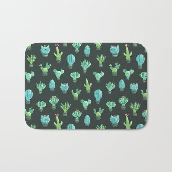 Funny cacti Bath Mat