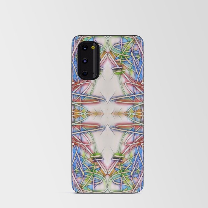Pastel Burst Of Colorful Lines Mandala  Android Card Case