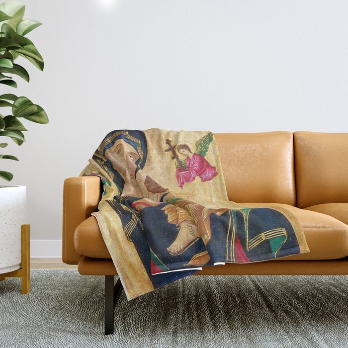 Our Mother of Perpetual Help Virgin Mary Throw Blanket