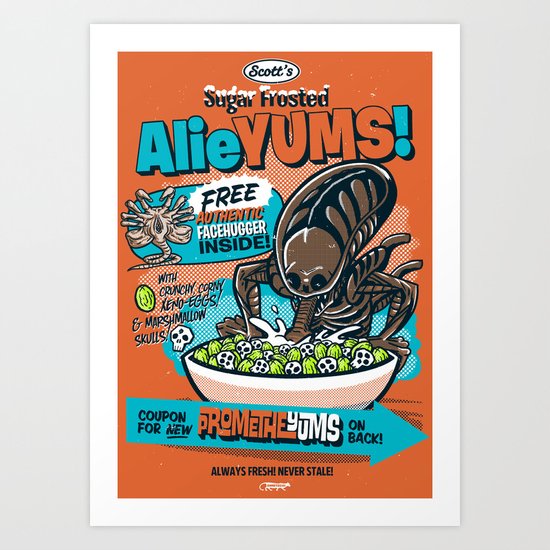 AlieYUMS! (orange variant) Art Print