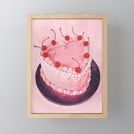 The Pinkest Cake Framed Mini Art Print