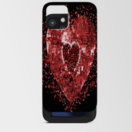 Shattered Red Disco Heart iPhone Card Case