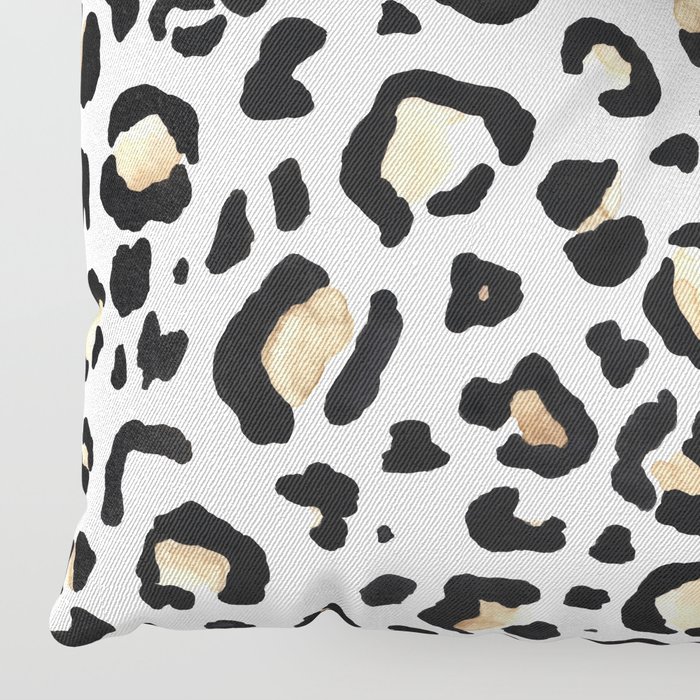 Leopard Animal Print Watercolour Painting Floor Pillow By