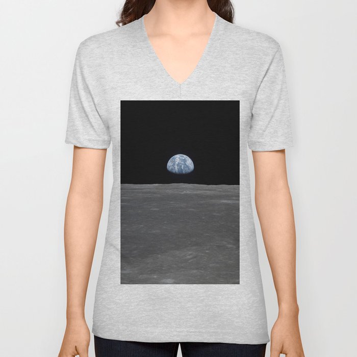 see the marble from the moon | space 005 V Neck T Shirt
