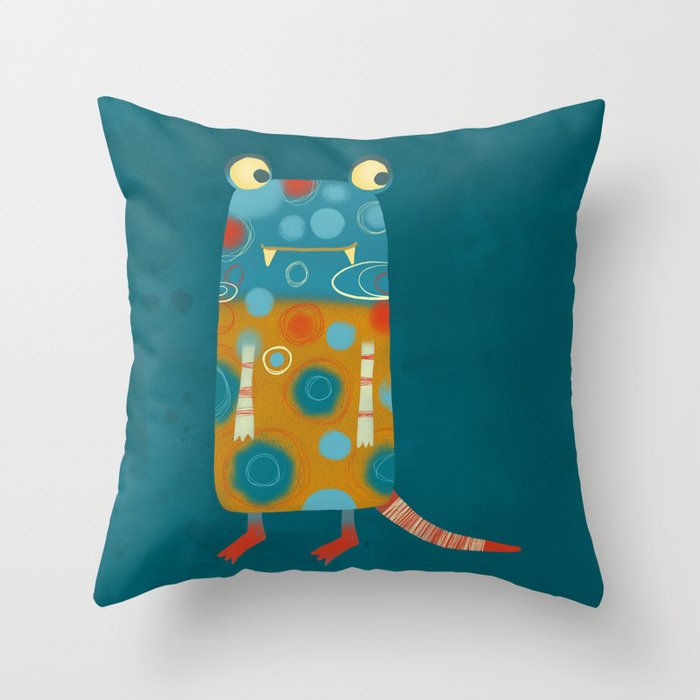 Cute Monsters Throw Pillow