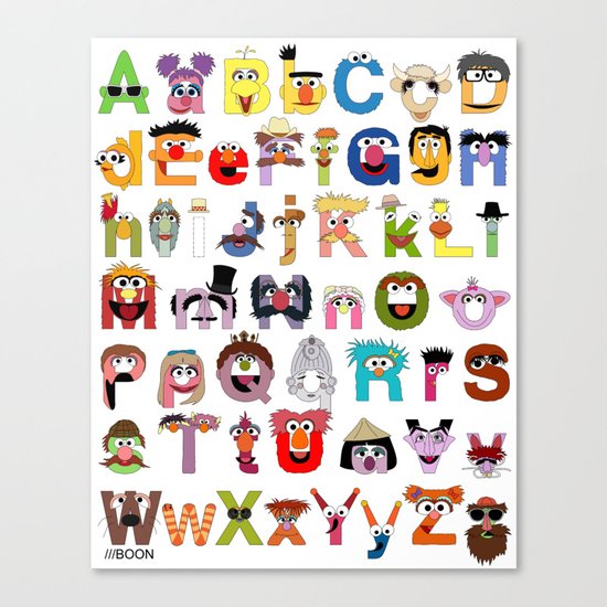Sesame Street Alphabet Canvas Print