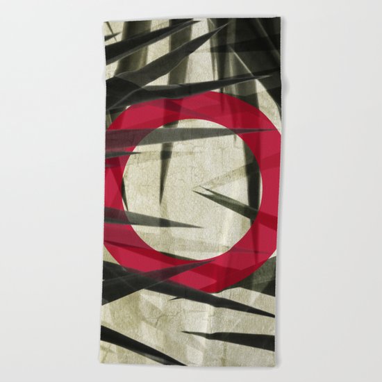 Yucca Leaves Abstract Beach Towel