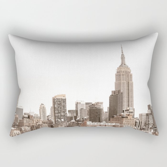 New York City Skyline Boho  Rectangular Pillow