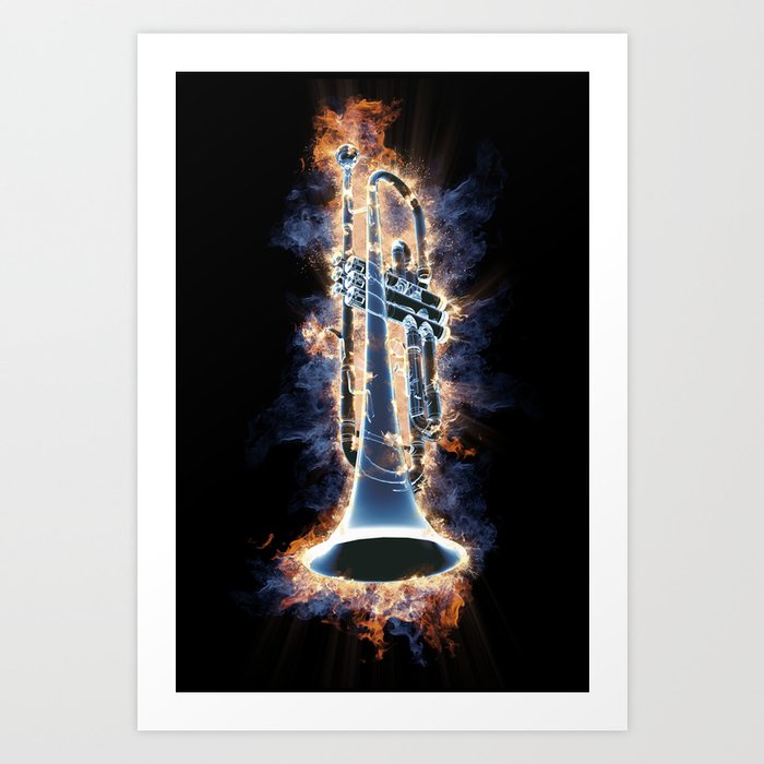 Fire trumpet in concert Art Print