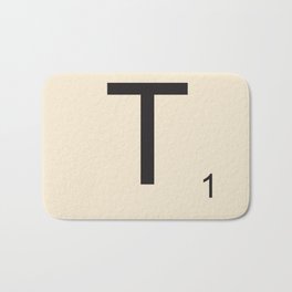 Scrabble Lettre T Letter Bath Mat