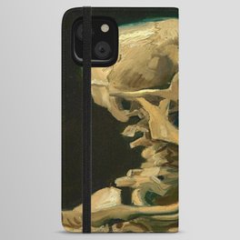 Vincent Van Gogh Skull of a Skeleton with Burning Cigarette iPhone Wallet Case