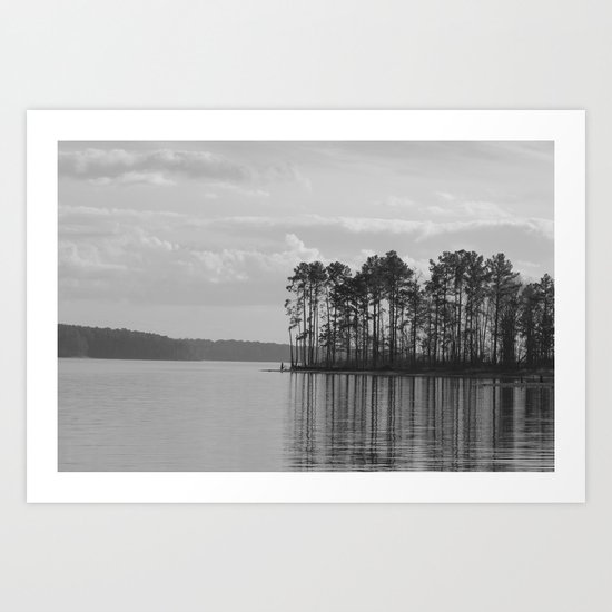 Lake Jordan B&W Art Print