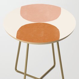 Terracotta Mid Century Modern Abstract Side Table