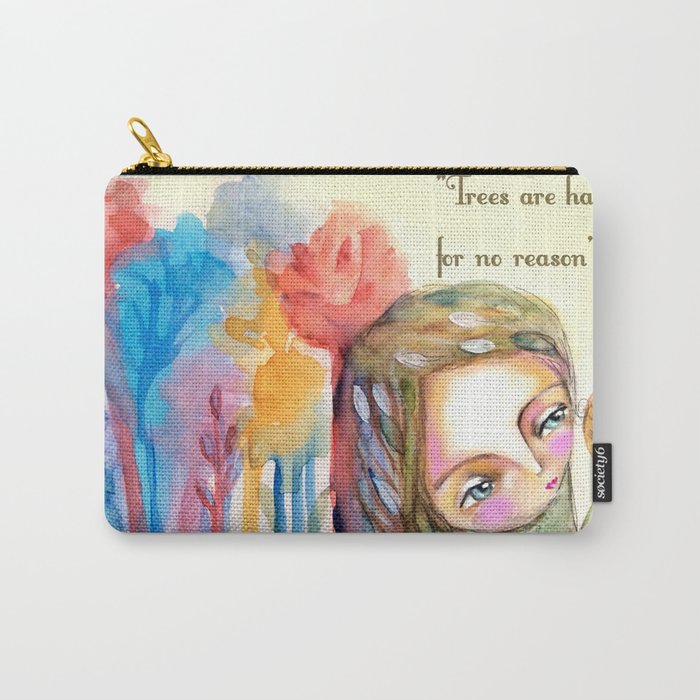 Trees are happy for no reason Osho quote inspirational words Carry-All Pouch