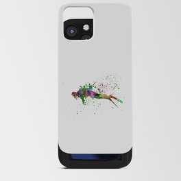 Scuba diver in watercolor iPhone Card Case