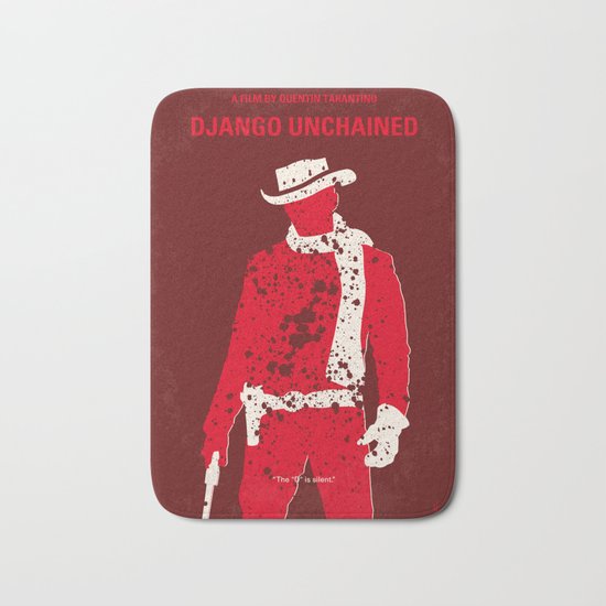 No184 My Django Unchained minimal movie poster Bath Mat