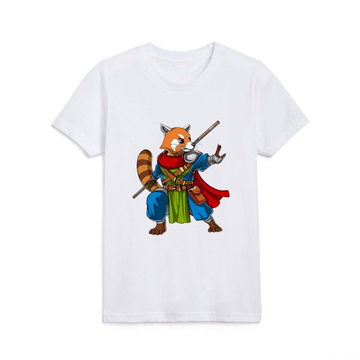 Red Panda Bear Ninja Kids T Shirt