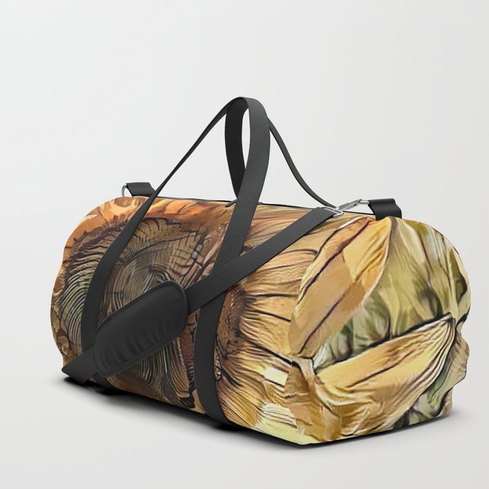 Watercolor Big Sunflower Elegant Collection Duffle Bag