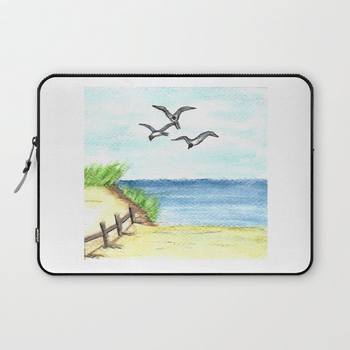 Gulls at the beach Laptop Sleeve