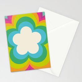 Flower Power Retro Stationery Cards