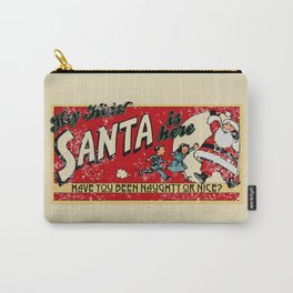 Naughty or Nice?, Vintage Santa Poster Carry-All Pouch