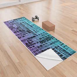 turquoise and purple ink marks hand-drawn collection Yoga Towel