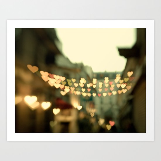 Looking for Love - Paris Hearts Art Print