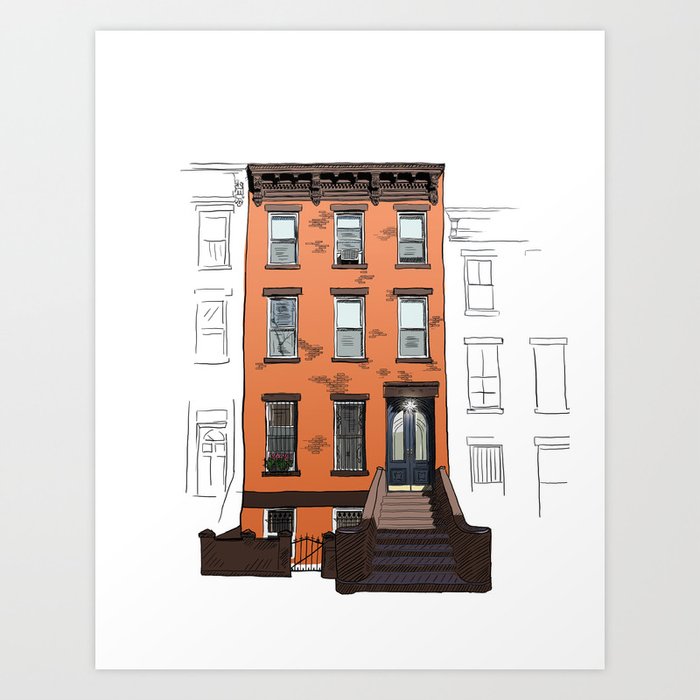 The Coloring Book - Brooklyn Brownstones & More (with Colored