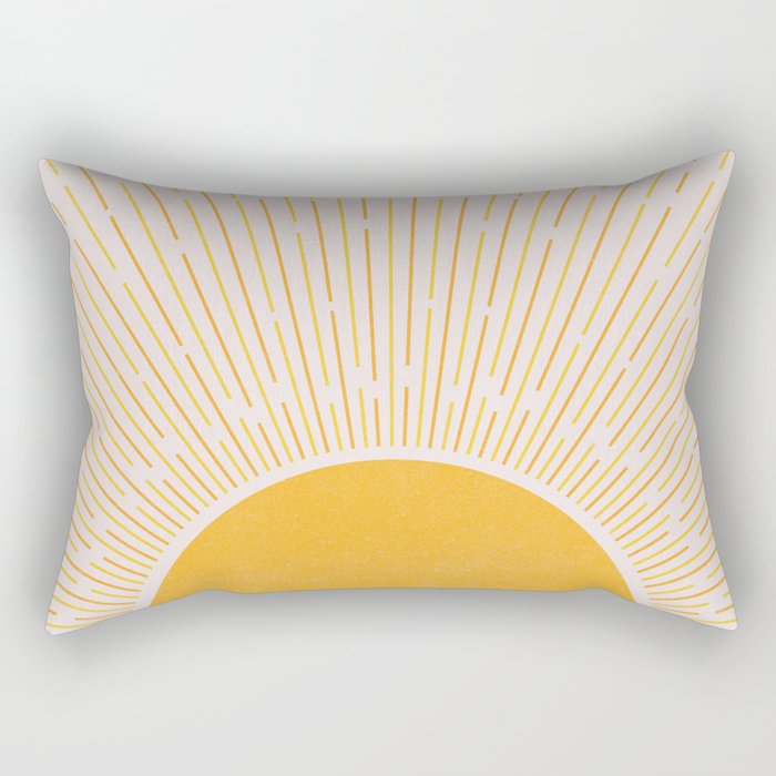 Sun Rise Art, Horizontal boho Sun Rectangular Pillow