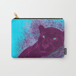 Panther on a branch - Cyan Carry-All Pouch