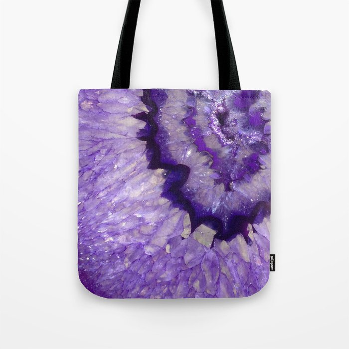 Purple Crystal Tote Bag