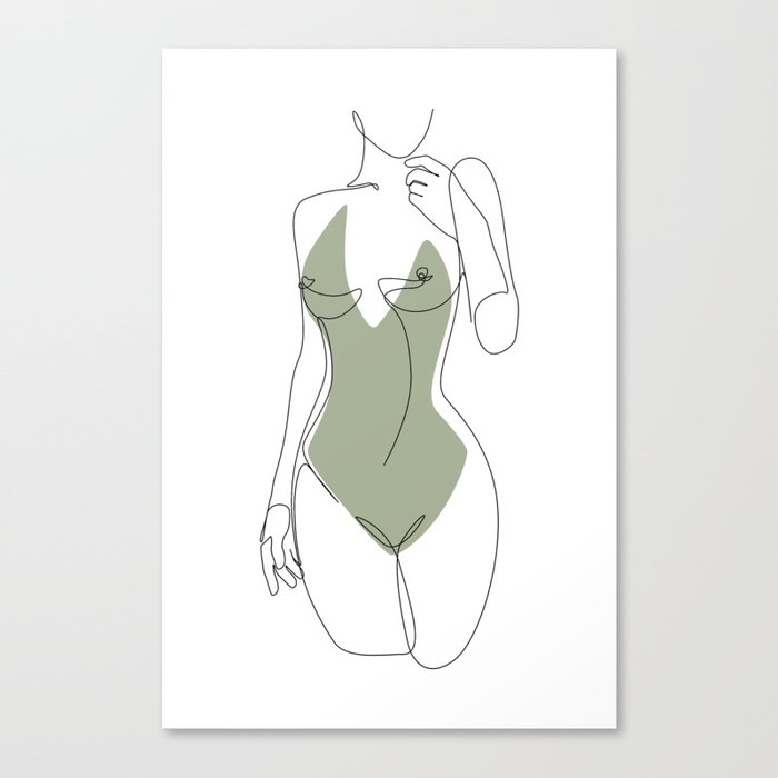 Fine Matcha Nudity Canvas Print