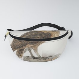 Tyto alba guttata owl illustrated by the von Wright brothers Fanny Pack